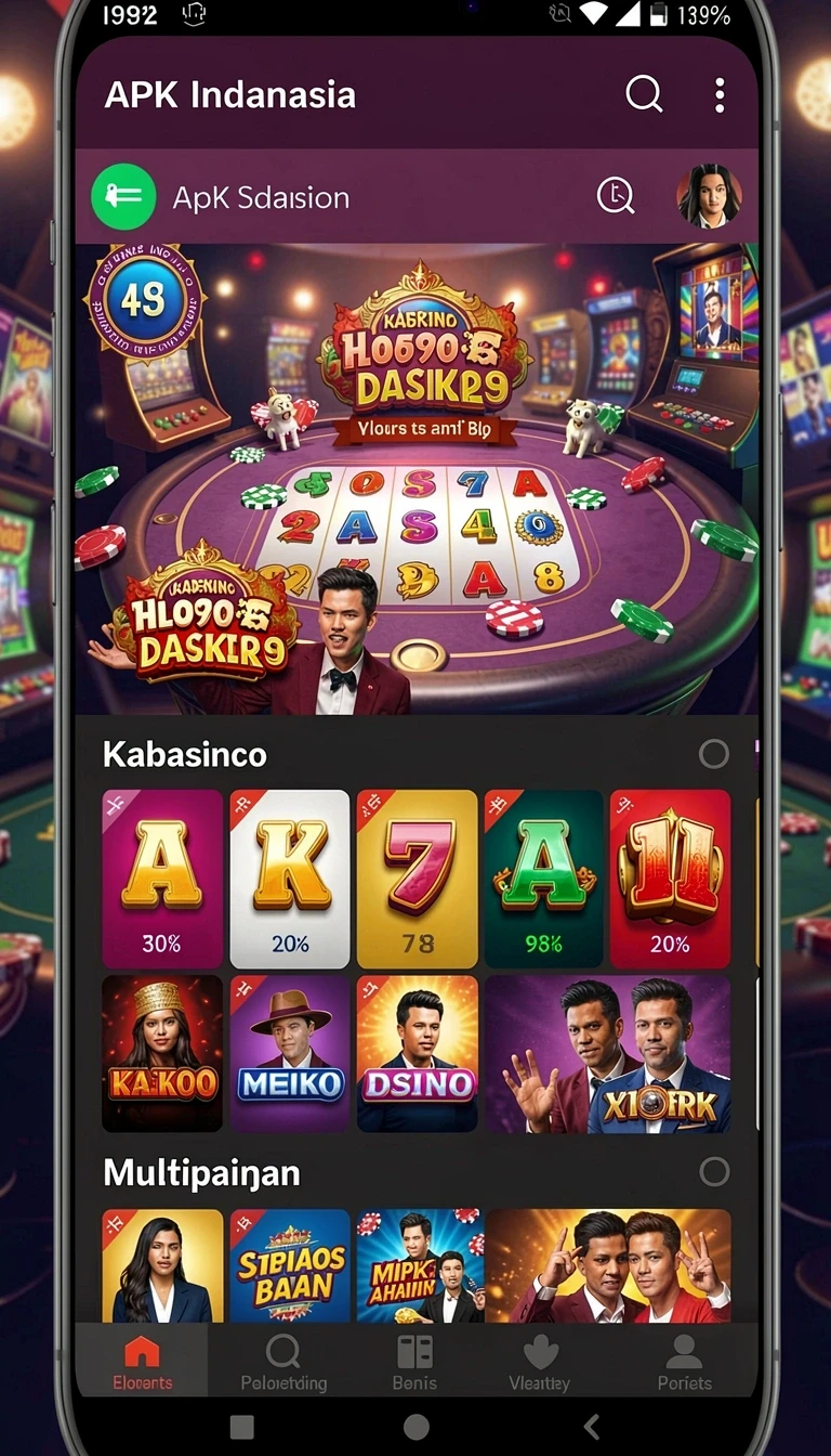 Tampilan utama aplikasi Aplikasi v98 Resmi dan Terpercaya di Android yang intuitif dan efisien.